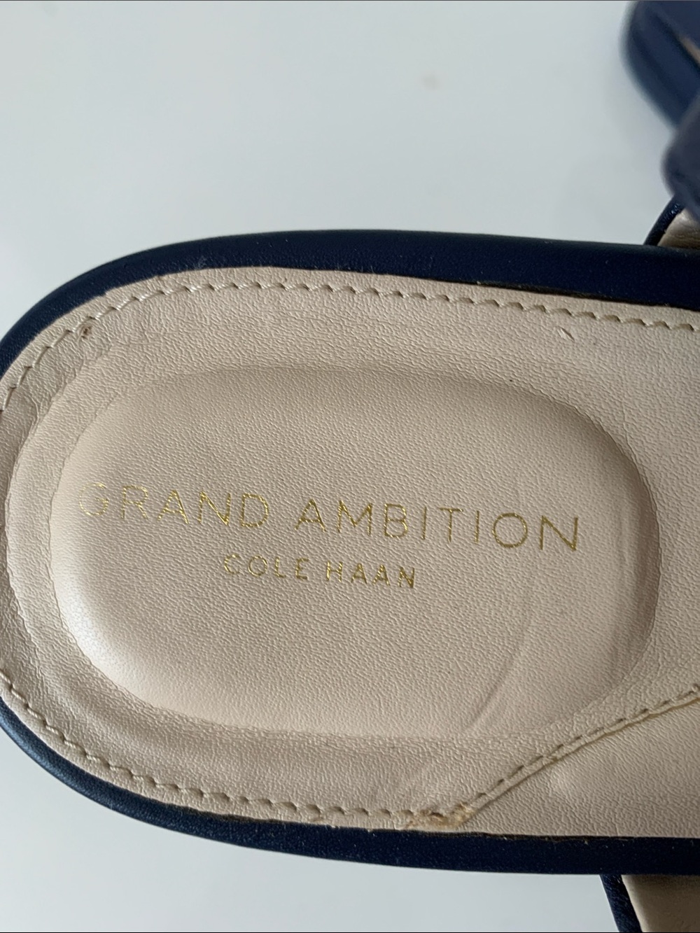 Cole Haan Navy Cross-Band Slingback Sandals Size 10 - Picture 6 of 8